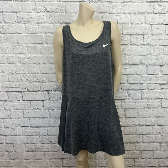 Nike Dresses & Skirts - NIKE GRAY SLIM-FIT COURT ADVANTAGE DRI-FIT TENNIS DRESS SIZE 1X